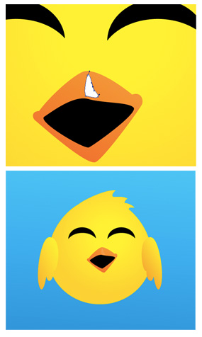 Applying vector highlights to beak Applying vector highlights to beak