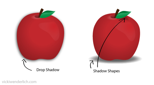 Two types of shadows in Illustrator