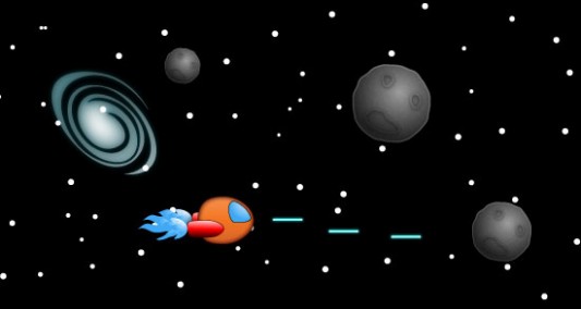 mockup of space scene