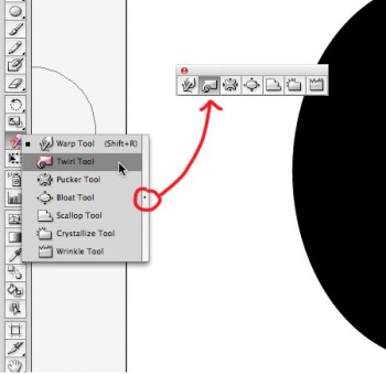 Warp tools in Illustrator Warp tools