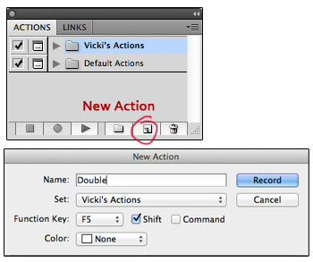 Record an action in Illustrator