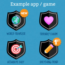 Achievement badges extras mockup