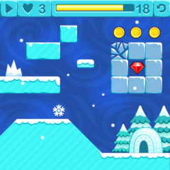 Ice world platformer block set