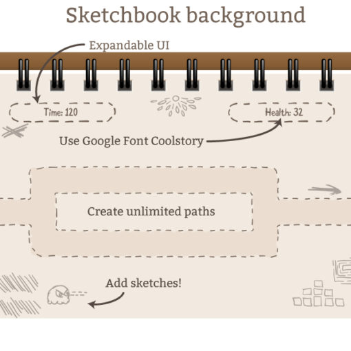 tower defense sketchbook background components