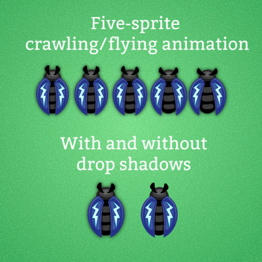 blue beetle game sprites