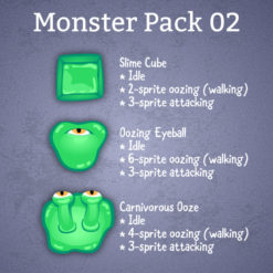 green monster character sprites