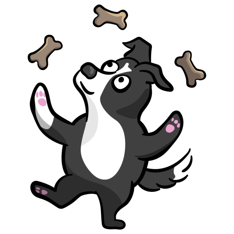 Dog juggling Game Art Guppy